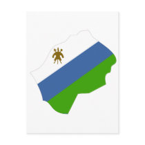 Lesotho flag map postcards