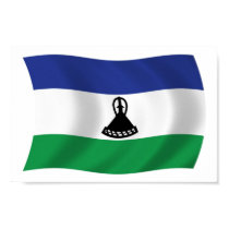 Lesotho Flag Poster Print