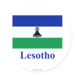 Lesotho Flag with Name Stickers