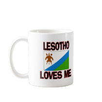 Lesotho Loves Me mugs by flagshirt Lesotho Loves Me mugs