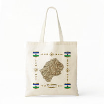 Lesotho Map + Flags Bag