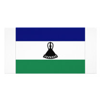 Lesotho National Flag Custom Photo Card