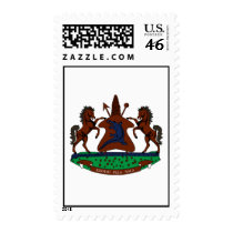 Lesotho Official Coat Of Arms Heraldry Symbol postage