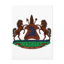 Lesotho Official Coat Of Arms Heraldry Symbol postcards