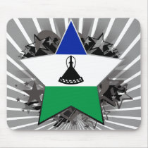Lesotho Star Mouse Pads