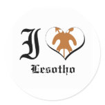 Lesotho Round Sticker
