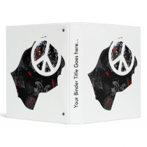 Lesotho Trendy Peace Sign with Losotho map Binder