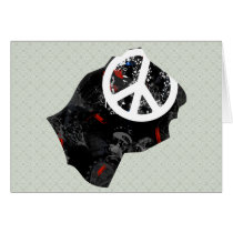 Lesotho Trendy Peace Sign with Losotho map Greeting Card