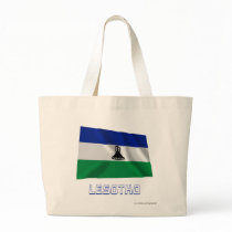 Lesotho Waving Flag with Name bags