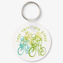 Less cars more bikes keychains