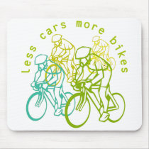 Less cars more bikes mouse pads