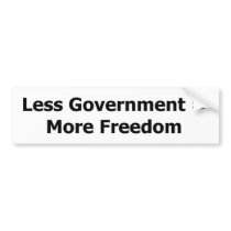 Less Government = More Freedom bumper stickers by cew1968 Less Government = More Freedom bumper stickers