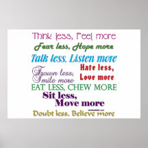 Less is More Poster