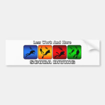 Less Work And More Scuba Diving bumper stickers