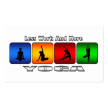 Less Work And More Yoga Business Card Templates