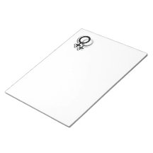 LESSBIAN LOVE SYMBOLS BLACK MEMO NOTEPAD