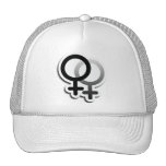LESSBIAN LOVE SYMBOLS BLACK hats