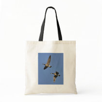 Lesser Canada Geese in Flight Canvas Bag