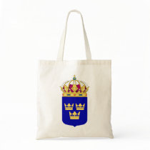 Lesser Coat of Arms Sweden Official Symbol Logo Canvas Bags