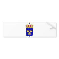 Lesser Coat of Arms Sweden Official Symbol Logo Bumper Sticker