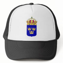 Lesser Coat of Arms Sweden Official Symbol Logo Mesh Hats