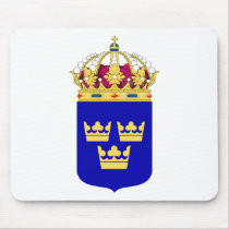 Lesser Coat of Arms Sweden Official Symbol Logo Mouse Pad