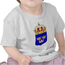 Lesser Coat of Arms Sweden Official Symbol Logo Tshirts