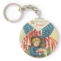 Lest We Forget Memorial Day Keychains