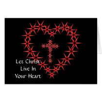 LET CHRIST LIVE IN YOUR HEART CARD