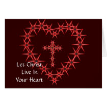 LET CHRIST LIVE IN YOUR HEART GREETING CARD