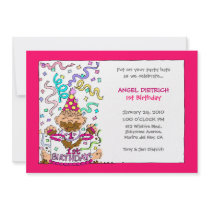 Let 'Em Eat Cake - 1st Birthday for Baby Girl Invite
