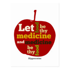 Let Food be thy Medicine APPLE Post Cards