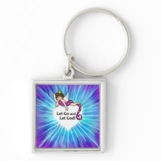 Let Go and Let God Basic Round Button Keychain