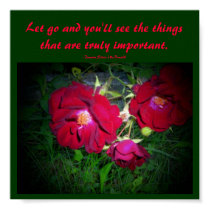 Let go and you'll see the things...Saying Poster posters