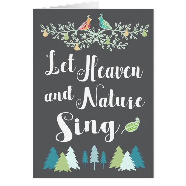 Let Heaven And Nature Sing Christian Christmas Greeting Card | 135447