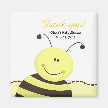 Let it Bee Bumble Bee Baby Shower Favor Magnet