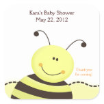 Let it Bee Bumble Bee SQUARE Favor Sticker