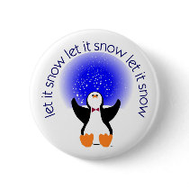 Let It Snow Button Badge by imagefactory Let It Snow Button Badge