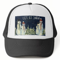 Let it Snow Cap hats by MarciaCox Let it Snow Cap hats