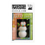 Let it snow Christmas snowman postage stamp