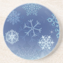 let it snow drink coaster