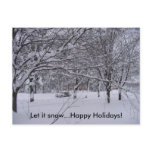 Let it Snow...Happy Holidays postcard