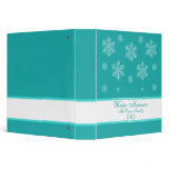 Let it Snow Holiday Binder (1.5 inch), Turquoise