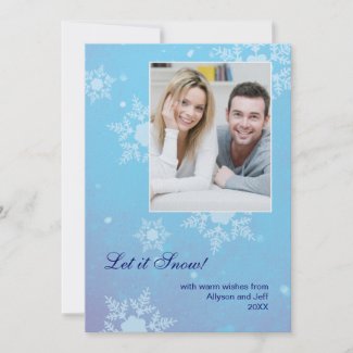 Let it Snow Holiday Card Custom Announcements