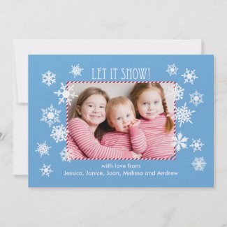 Let it Snow Holiday Photo Card Invitation