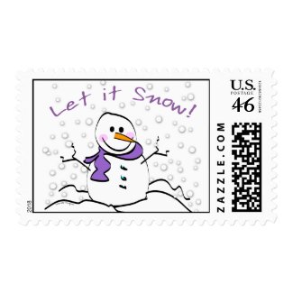 Let It Snow Holiday Postage Stamps