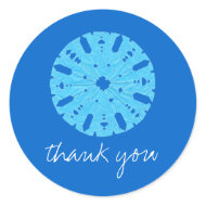 Let It Snow holiday thank-you sticker sticker