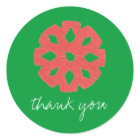 Let It Snow holiday thank-you sticker sticker