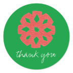 Let It Snow holiday thank-you sticker sticker