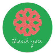 Let It Snow holiday thank-you sticker sticker
